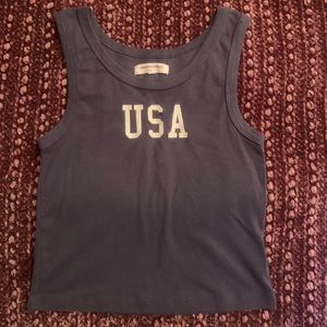 cute blue grey usa tank😇